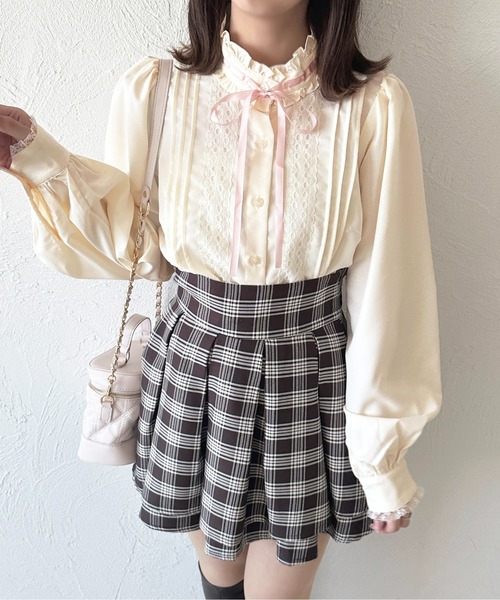 apres jour(アプレジュール)の「アソートリボンレースブラウス【ZOZOTOWN限定アイテム】(シャツ/ブラウス・レディース・アイボリー/ブラック/ブルー/オフホワイト/ピンク・X-LARGE/フリー)」の14枚目の写真