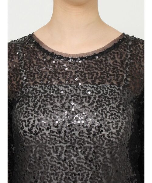 MURUA（ムルーア）の「スパンコールセミシアートップス（Tシャツ/カットソー・レディース・ブラック/ネイビー・FREE）」の19枚目の写真