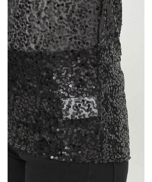 MURUA（ムルーア）の「スパンコールセミシアートップス（Tシャツ/カットソー・レディース・ブラック/ネイビー・FREE）」の21枚目の写真