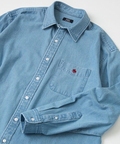 POLO BCS（ポロ ビーシーエス）の「【WEB限定】POLO BCS（ポロ・ビーシーエス）デニムシャツ（シャツ/ブラウス・メンズ・コバルトブルー/ネイビー・M/L）」の2枚目の写真