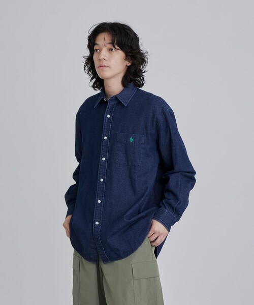 POLO BCS（ポロ ビーシーエス）の「【WEB限定】POLO BCS（ポロ・ビーシーエス）デニムシャツ（シャツ/ブラウス・メンズ・コバルトブルー/ネイビー・M/L）」の9枚目の写真