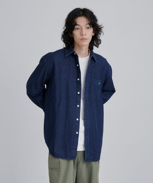 POLO BCS（ポロ ビーシーエス）の「【WEB限定】POLO BCS（ポロ・ビーシーエス）デニムシャツ（シャツ/ブラウス・メンズ・コバルトブルー/ネイビー・M/L）」の11枚目の写真