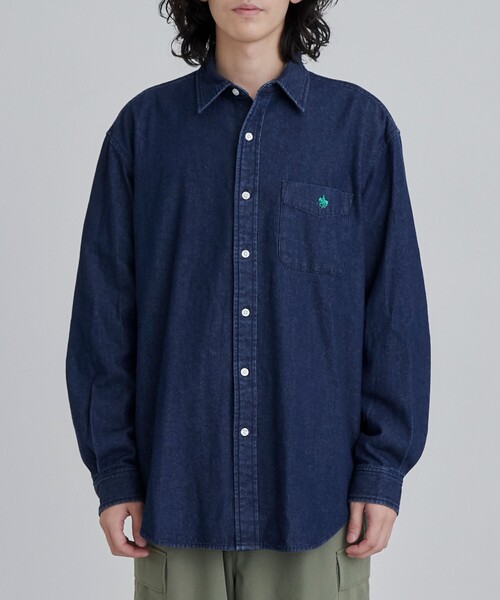 POLO BCS（ポロ ビーシーエス）の「【WEB限定】POLO BCS（ポロ・ビーシーエス）デニムシャツ（シャツ/ブラウス・メンズ・コバルトブルー/ネイビー・M/L）」の13枚目の写真