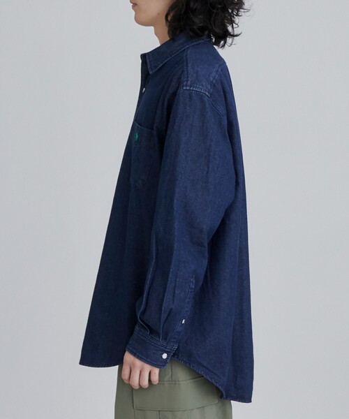 POLO BCS（ポロ ビーシーエス）の「【WEB限定】POLO BCS（ポロ・ビーシーエス）デニムシャツ（シャツ/ブラウス・メンズ・コバルトブルー/ネイビー・M/L）」の14枚目の写真
