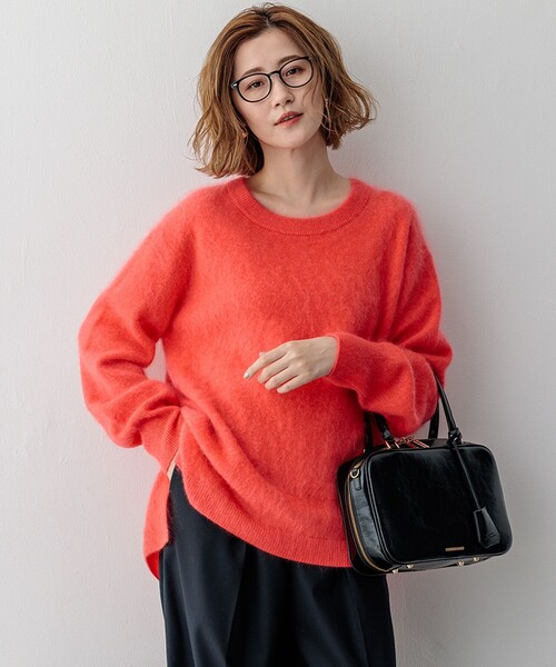 23区(ニジュウサンク)の「ウールカシミヤシャギー ニット(ニット/セーター・レディース・ターコイズブルー系/オレンジ系/ライトグレー系・38)」の3枚目の写真