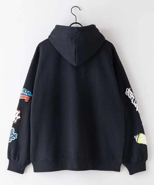 JEANS MATE(ジーンズメイト)の「【DESERT SPORTSWEAR/デザートスポーツウェア】ビックシルエット 袖プリント グラフィック プルオーバーパーカー(パーカー・メンズ・グレー/パープル/ブラック・X-LARGE/LARGE/MEDIUM)」の18枚目の写真