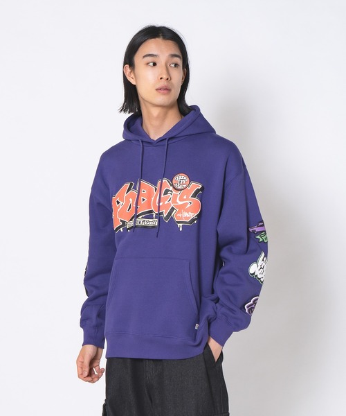 JEANS MATE(ジーンズメイト)の「【DESERT SPORTSWEAR/デザートスポーツウェア】ビックシルエット 袖プリント グラフィック プルオーバーパーカー(パーカー・メンズ・グレー/パープル/ブラック・X-LARGE/LARGE/MEDIUM)」の14枚目の写真