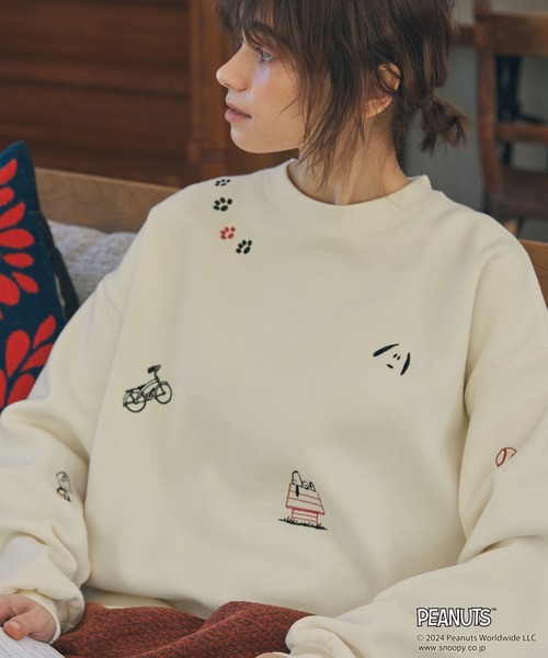 vintage　PEANUTS　SNOOPY　トレーナー（レディースM） PEANUTS / SNOOPY】別注 ピーナッツ スヌーピー&フレンズ