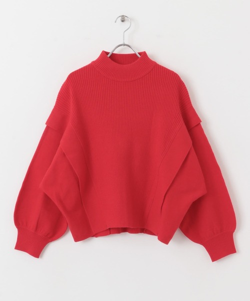 セール】ストレッチショルダータックセーター（ニット/セーター