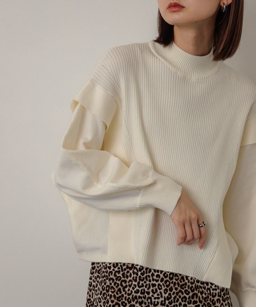 自由区　セーター セール】ワイドリブクルーネックセーター（ニット/セーター