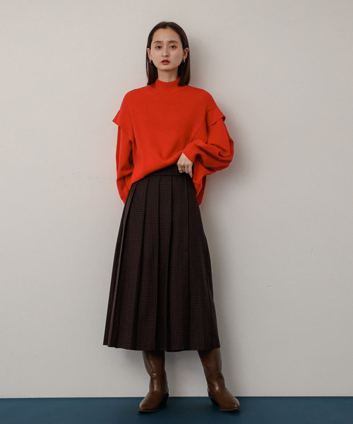 セール】ストレッチショルダータックセーター（ニット/セーター