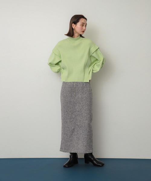 裕*様 タグ付き！初期バイオポリティクス ニット セーター セール】ストレッチショルダータックセーター（ニット/セーター