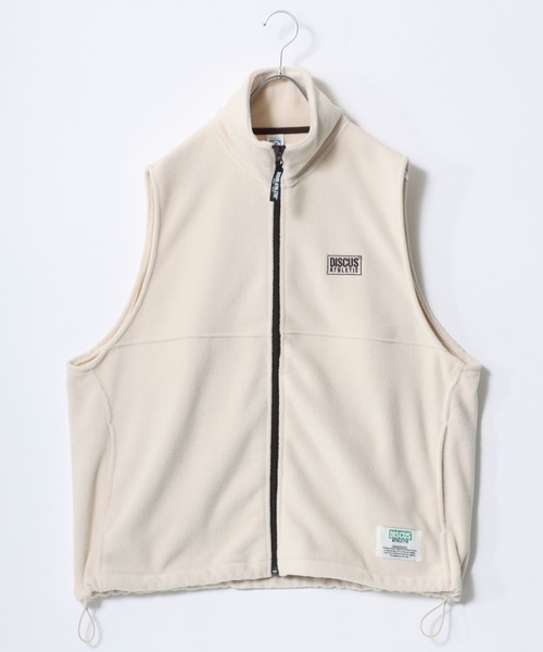 DISCUS ATHLETIC(ディスカス アスレチック)の「DISCUS ATHLETIC(ディスカスアスレチック)スタンドネックフリースベスト レディース メンズ ユニセックス(ベスト・レディース・ブラック/ネイビー/ブラウン/アイボリー・M/L)」の2枚目の写真
