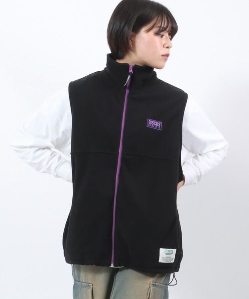 DISCUS ATHLETIC(ディスカス アスレチック)の「DISCUS ATHLETIC(ディスカスアスレチック)スタンドネックフリースベスト レディース メンズ ユニセックス(ベスト・レディース・ブラック/ネイビー/ブラウン/アイボリー・M/L)」の8枚目の写真