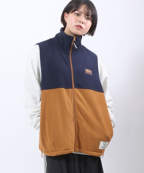 DISCUS ATHLETIC(ディスカス アスレチック)の「DISCUS ATHLETIC(ディスカスアスレチック)スタンドネックフリースベスト レディース メンズ ユニセックス(ベスト・レディース・ブラック/ネイビー/ブラウン/アイボリー・M/L)」の19枚目の写真