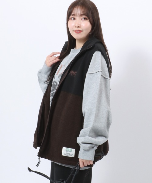 DISCUS ATHLETIC(ディスカス アスレチック)の「DISCUS ATHLETIC(ディスカスアスレチック)スタンドネックフリースベスト レディース メンズ ユニセックス(ベスト・レディース・ブラック/ネイビー/ブラウン/アイボリー・M/L)」の15枚目の写真