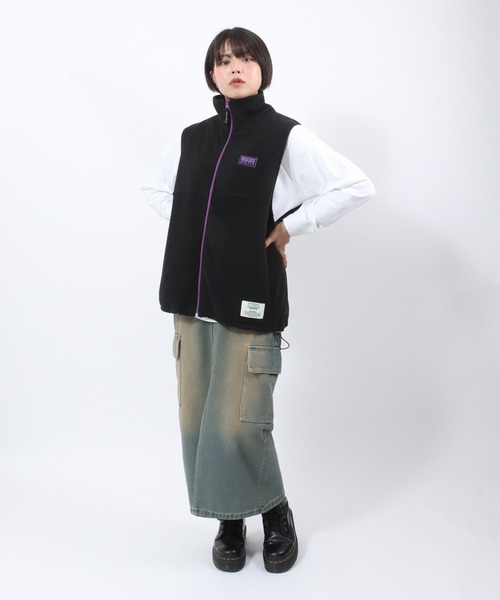 DISCUS ATHLETIC(ディスカス アスレチック)の「DISCUS ATHLETIC(ディスカスアスレチック)スタンドネックフリースベスト レディース メンズ ユニセックス(ベスト・レディース・ブラック/ネイビー/ブラウン/アイボリー・M/L)」の12枚目の写真