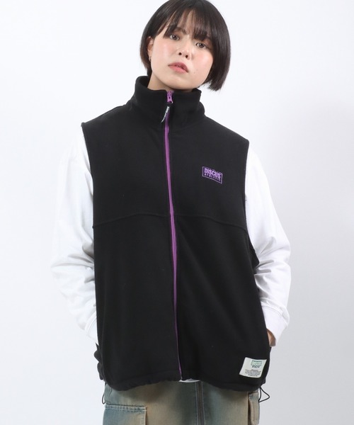 DISCUS ATHLETIC(ディスカス アスレチック)の「DISCUS ATHLETIC(ディスカスアスレチック)スタンドネックフリースベスト レディース メンズ ユニセックス(ベスト・レディース・ブラック/ネイビー/ブラウン/アイボリー・M/L)」の7枚目の写真