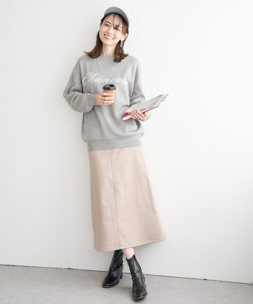 ikka(イッカ)の「ジャガードロゴニットプルオーバー(ニット/セーター・レディース・オフホワイト/ライトグレー/グリーン/モカ・S/M/L)」の14枚目の写真