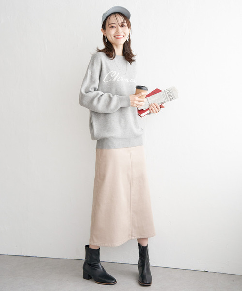 ikka(イッカ)の「ジャガードロゴニットプルオーバー(ニット/セーター・レディース・オフホワイト/ライトグレー/グリーン/モカ・S/M/L)」の15枚目の写真