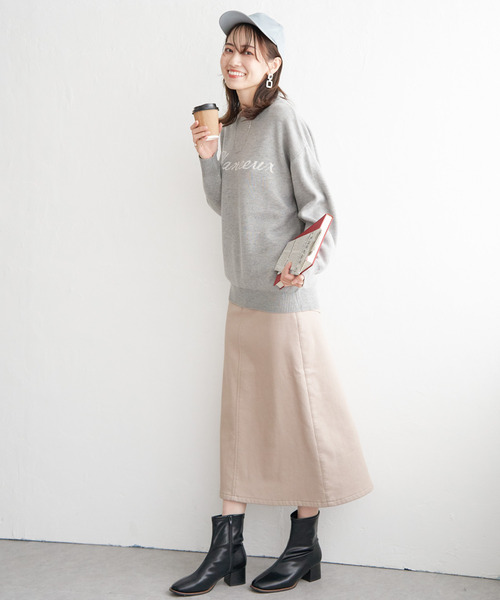 ikka(イッカ)の「ジャガードロゴニットプルオーバー(ニット/セーター・レディース・オフホワイト/ライトグレー/グリーン/モカ・S/M/L)」の16枚目の写真