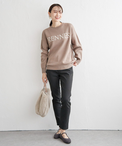 ikka(イッカ)の「ジャガードロゴニットプルオーバー(ニット/セーター・レディース・オフホワイト/ライトグレー/グリーン/モカ・S/M/L)」の19枚目の写真