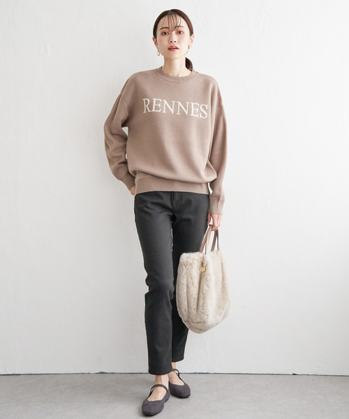 ikka(イッカ)の「ジャガードロゴニットプルオーバー(ニット/セーター・レディース・オフホワイト/ライトグレー/グリーン/モカ・S/M/L)」の20枚目の写真