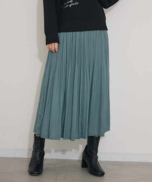 KATHARINE ROSS（キャサリンロス）の「【Pillini/ピリーニ】ヴィンテージサテンプリーツスカート（スカート・レディース・グリーン/ブラック/グレイッシュベージュ・MEDIUM）」の13枚目の写真