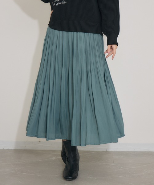 KATHARINE ROSS（キャサリンロス）の「【Pillini/ピリーニ】ヴィンテージサテンプリーツスカート（スカート・レディース・グリーン/ブラック/グレイッシュベージュ・MEDIUM）」の14枚目の写真