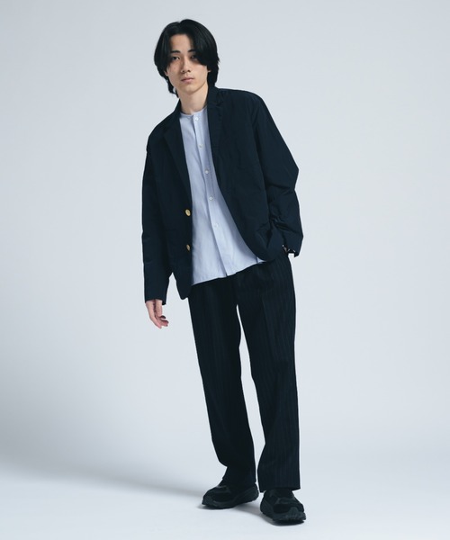 INTER FACTORY(インターファクトリー)の「ナイロン 2B ジャケット/ Relux Fit - made in INTER FACTORY(テーラードジャケット・メンズ・ブラック/ネイビー・SMALL/LARGE/MEDIUM)」の5枚目の写真