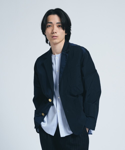 INTER FACTORY(インターファクトリー)の「ナイロン 2B ジャケット/ Relux Fit - made in INTER FACTORY(テーラードジャケット・メンズ・ブラック/ネイビー・SMALL/LARGE/MEDIUM)」の8枚目の写真
