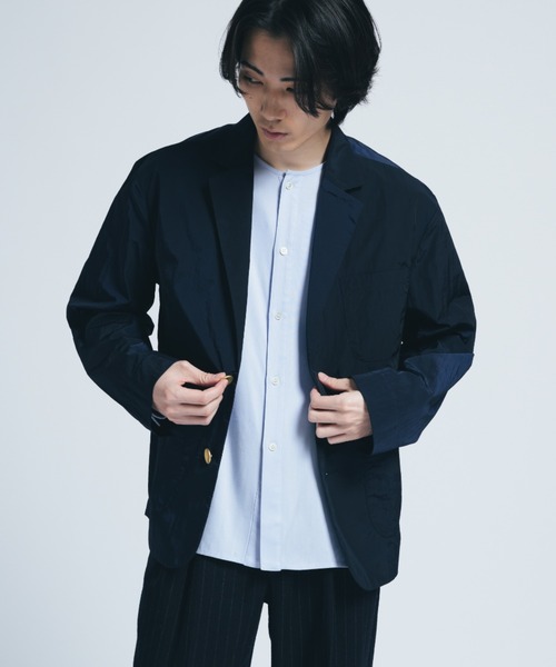 INTER FACTORY(インターファクトリー)の「ナイロン 2B ジャケット/ Relux Fit - made in INTER FACTORY(テーラードジャケット・メンズ・ブラック/ネイビー・SMALL/LARGE/MEDIUM)」の10枚目の写真