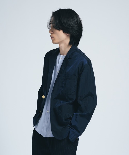 INTER FACTORY(インターファクトリー)の「ナイロン 2B ジャケット/ Relux Fit - made in INTER FACTORY(テーラードジャケット・メンズ・ブラック/ネイビー・SMALL/LARGE/MEDIUM)」の11枚目の写真