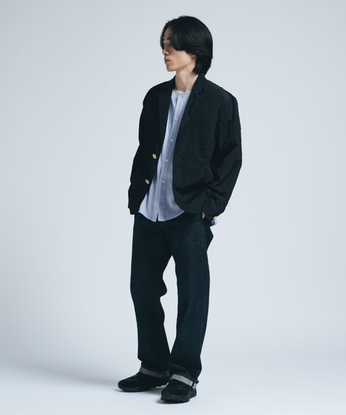 INTER FACTORY(インターファクトリー)の「ナイロン 2B ジャケット/ Relux Fit - made in INTER FACTORY(テーラードジャケット・メンズ・ブラック/ネイビー・SMALL/LARGE/MEDIUM)」の13枚目の写真