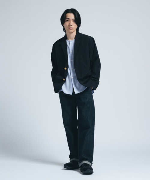 INTER FACTORY(インターファクトリー)の「ナイロン 2B ジャケット/ Relux Fit - made in INTER FACTORY(テーラードジャケット・メンズ・ブラック/ネイビー・SMALL/LARGE/MEDIUM)」の14枚目の写真