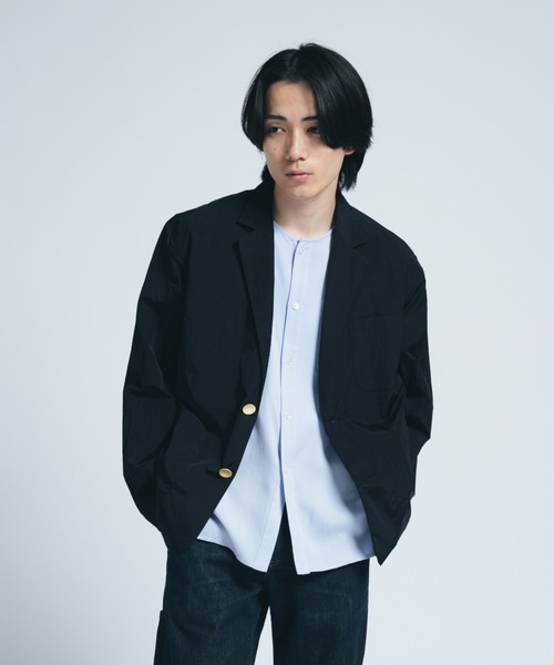 INTER FACTORY(インターファクトリー)の「ナイロン 2B ジャケット/ Relux Fit - made in INTER FACTORY(テーラードジャケット・メンズ・ブラック/ネイビー・SMALL/LARGE/MEDIUM)」の15枚目の写真