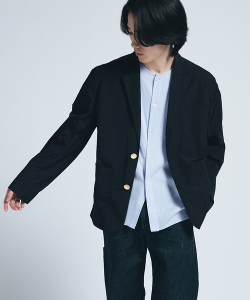 INTER FACTORY(インターファクトリー)の「ナイロン 2B ジャケット/ Relux Fit - made in INTER FACTORY(テーラードジャケット・メンズ・ブラック/ネイビー・SMALL/LARGE/MEDIUM)」の17枚目の写真