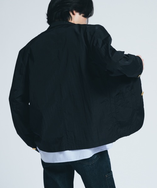 INTER FACTORY(インターファクトリー)の「ナイロン 2B ジャケット/ Relux Fit - made in INTER FACTORY(テーラードジャケット・メンズ・ブラック/ネイビー・SMALL/LARGE/MEDIUM)」の19枚目の写真