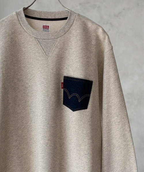 EDWIN（エドウィン）の「EDWIN WILD FIRE クルーネックスウェット（スウェット・メンズ・オートミール/ブラック・M/L/XL）」の2枚目の写真