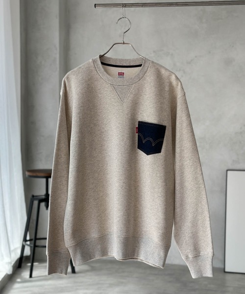 EDWIN（エドウィン）の「EDWIN WILD FIRE クルーネックスウェット（スウェット・メンズ・オートミール/ブラック・M/L/XL）」の3枚目の写真