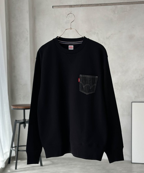 EDWIN（エドウィン）の「EDWIN WILD FIRE クルーネックスウェット（スウェット・メンズ・オートミール/ブラック・M/L/XL）」の5枚目の写真