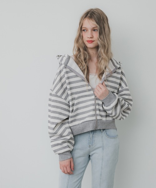 coca(coca)(コカ)の「裏起毛ジップアップフーディー(パーカー・レディース・その他1/グレー・M/L)」の14枚目の写真