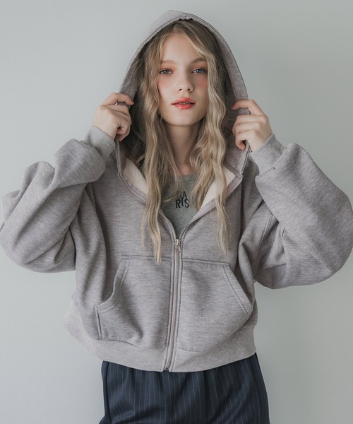 coca(coca)(コカ)の「裏起毛ジップアップフーディー(パーカー・レディース・その他1/グレー・M/L)」の13枚目の写真