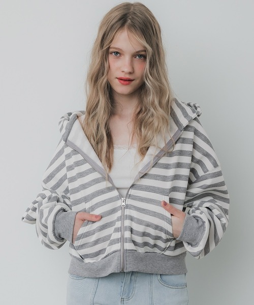 coca(coca)(コカ)の「裏起毛ジップアップフーディー(パーカー・レディース・その他1/グレー・M/L)」の17枚目の写真