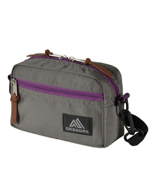 【GREGORY/グレゴリー】 パデッドショルダーポーチS グレー/パープル（ショルダーバッグ）｜GREGORY（グレゴリー）