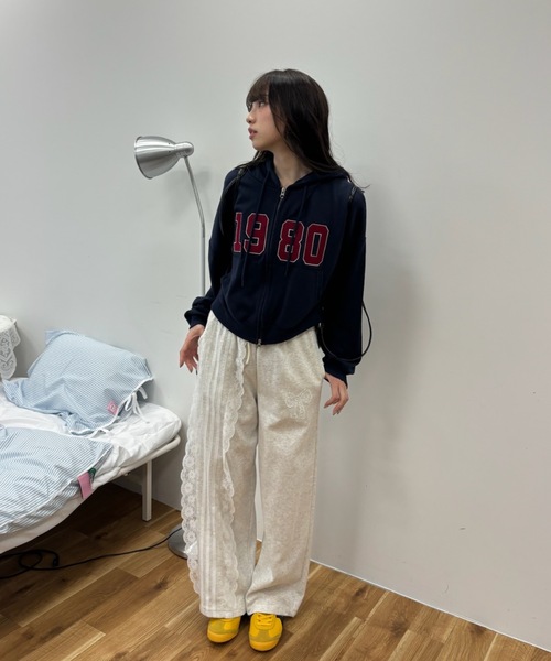ダブルジップロゴワッペンパーカー / double zip logo patch hoodie（パーカー）｜Birthday room（バースデイルーム）
