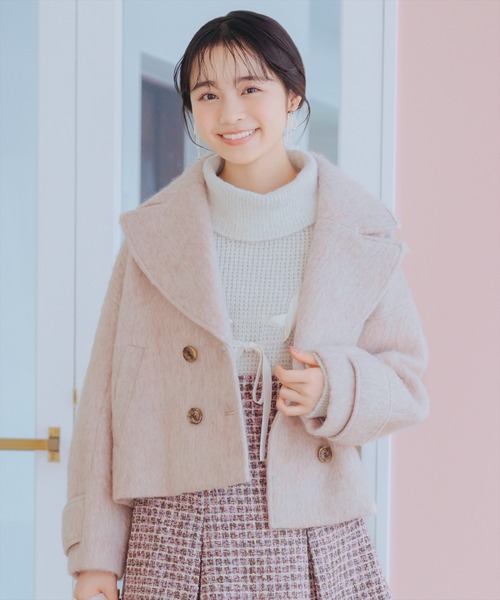 WILLSELECTION ウィルセレクション　Wボタンシャギーショートコート WILLSELECTION（ウィルセレクション）の「Wボタンシャギー