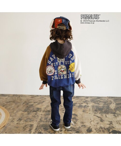 PEANUTS（ピーナッツ）の「【PEANUTSコラボ】 プルオーバーフーディー（パーカー・キッズ・キナリ/レインボー/ブラック・80/90/100/110/120/130/140）」の5枚目の写真
