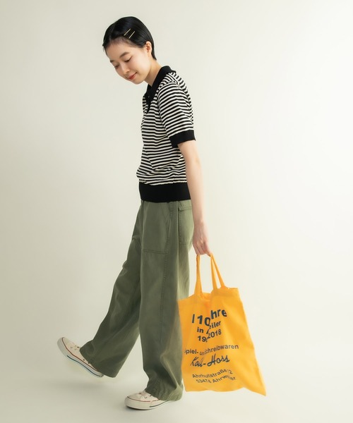 CHILD WOMAN(チャイルドウーマン)の「強撚綿 襟フリルポロニット(ニット/セーター・レディース・レッド/グリーン/ホワイト/その他/ブラック・FREE)」の15枚目の写真