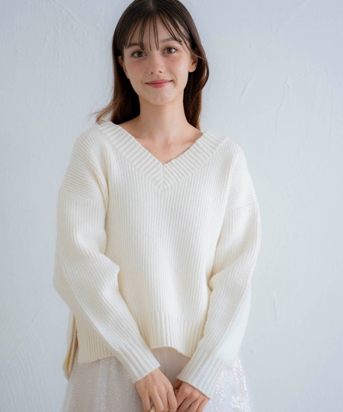 NOELA(ノエラ)の「バックリボンゆるニット(ニット/セーター・レディース・ネイビー/モカ/オフホワイト・フリー)」の7枚目の写真